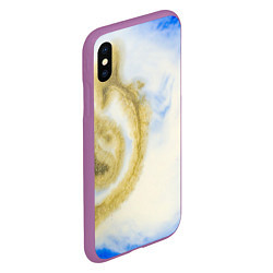 Чехол iPhone XS Max матовый Золотая Пыль На Молоке, цвет: 3D-фиолетовый — фото 2