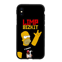 Чехол iPhone XS Max матовый Limp Bizkit Симпсоны