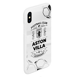 Чехол iPhone XS Max матовый Aston Villa Football Club Number 1 Legendary, цвет: 3D-белый — фото 2