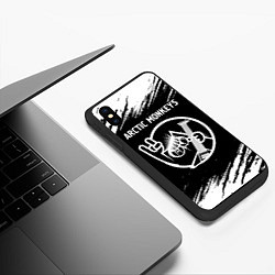 Чехол iPhone XS Max матовый Arctic Monkeys - КОТ - Краски, цвет: 3D-черный — фото 2