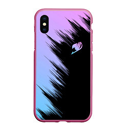 Чехол iPhone XS Max матовый Хвост феи - neon, цвет: 3D-малиновый