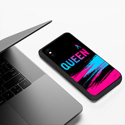 Чехол iPhone XS Max матовый Queen Neon Gradient, цвет: 3D-черный — фото 2