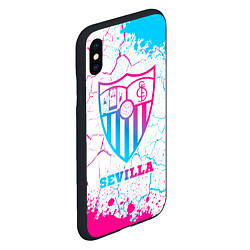 Чехол iPhone XS Max матовый Sevilla FC Neon Gradient, цвет: 3D-черный — фото 2