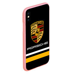 Чехол iPhone XS Max матовый PORSCHE - Две линии, цвет: 3D-баблгам — фото 2