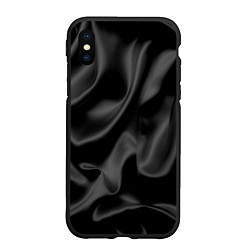 Чехол iPhone XS Max матовый Черный шелк, цвет: 3D-черный