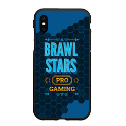 Чехол iPhone XS Max матовый Игра Brawl Stars: PRO Gaming, цвет: 3D-черный