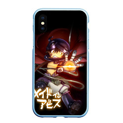 Чехол iPhone XS Max матовый Рег из аниме Made in Abyss, цвет: 3D-голубой