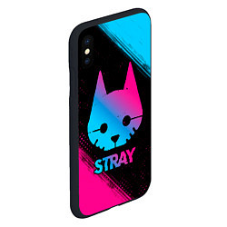 Чехол iPhone XS Max матовый Stray - Neon Gradient, цвет: 3D-черный — фото 2
