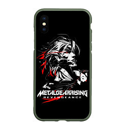 Чехол iPhone XS Max матовый Metal Gear Rising - game hero, цвет: 3D-темно-зеленый