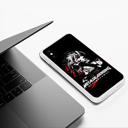 Чехол iPhone XS Max матовый Metal Gear Rising - game hero, цвет: 3D-белый — фото 2