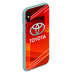 Чехол iPhone XS Max матовый Toyota Abstraction Sport, цвет: 3D-мятный — фото 2