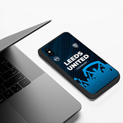 Чехол iPhone XS Max матовый Leeds United legendary форма фанатов, цвет: 3D-черный — фото 2