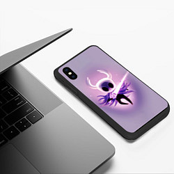 Чехол iPhone XS Max матовый Hollow Knight рыцарь неон, цвет: 3D-черный — фото 2