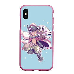 Чехол iPhone XS Max матовый Рег и Фапута из аниме Made in Abyss