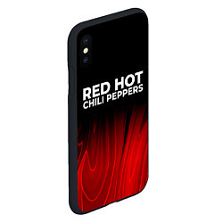 Чехол iPhone XS Max матовый Red Hot Chili Peppers red plasma, цвет: 3D-черный — фото 2