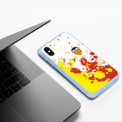 Чехол iPhone XS Max матовый Valencia Краска, цвет: 3D-голубой — фото 2