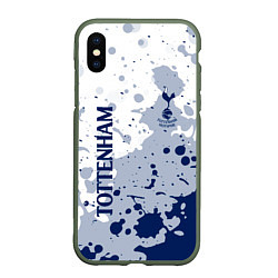 Чехол iPhone XS Max матовый Tottenham hotspur Брызги красок