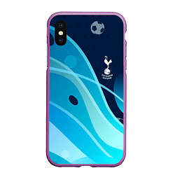 Чехол iPhone XS Max матовый Tottenham hotspur Абстракция, цвет: 3D-фиолетовый