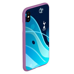 Чехол iPhone XS Max матовый Tottenham hotspur Абстракция, цвет: 3D-фиолетовый — фото 2