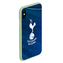 Чехол iPhone XS Max матовый Tottenham hotspur Соты абстракция, цвет: 3D-салатовый — фото 2