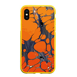 Чехол iPhone XS Max матовый Лавовая паутина