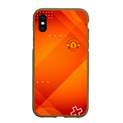 Чехол iPhone XS Max матовый Manchester united Абстракция спорт