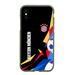 Чехол iPhone XS Max матовый Bayern munchen Sport - цветные геометрии