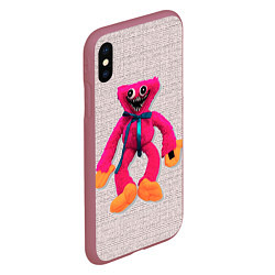 Чехол iPhone XS Max матовый Киси Миси объёмная игрушка - Kissy Missy, цвет: 3D-малиновый — фото 2