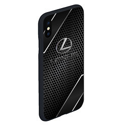 Чехол iPhone XS Max матовый Lexus Карбон, цвет: 3D-черный — фото 2