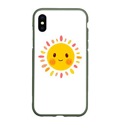 Чехол iPhone XS Max матовый Забавное солнышко