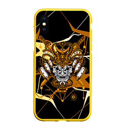 Чехол iPhone XS Max матовый Золотая маска демона