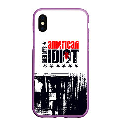 Чехол iPhone XS Max матовый Green day american idiot - rock