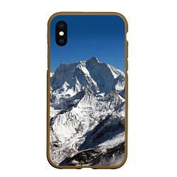 Чехол iPhone XS Max матовый Канченджанга, Гималаи, 8 586 м, цвет: 3D-коричневый