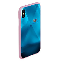 Чехол iPhone XS Max матовый Geely - абстракция, цвет: 3D-розовый — фото 2