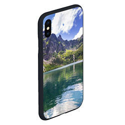 Чехол iPhone XS Max матовый Прозрачное горное озеро, цвет: 3D-черный — фото 2