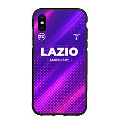 Чехол iPhone XS Max матовый Lazio legendary sport grunge, цвет: 3D-черный