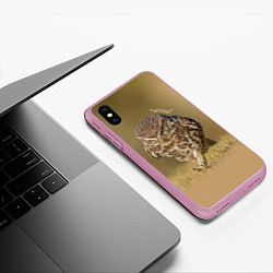 Чехол iPhone XS Max матовый Штош - мем - совёнок, цвет: 3D-розовый — фото 2