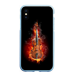 Чехол iPhone XS Max матовый Скрипка в огне