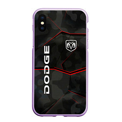 Чехол iPhone XS Max матовый Dodge абстракция спорт