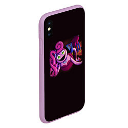 Чехол iPhone XS Max матовый Мама длинные ноги с Хагги Вагги из Poppy Playtime, цвет: 3D-сиреневый — фото 2