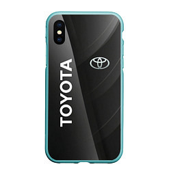 Чехол iPhone XS Max матовый Toyota - серая абстракция