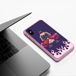 Чехол iPhone XS Max матовый Позитивная овечка - Cult of the lamb, цвет: 3D-розовый — фото 2