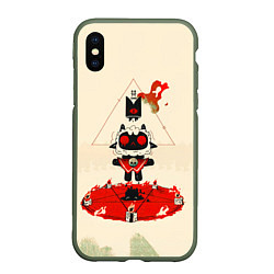 Чехол iPhone XS Max матовый Cult of the lamb art