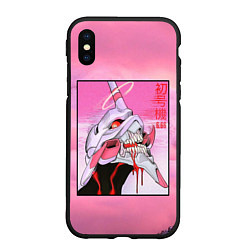 Чехол iPhone XS Max матовый EVANGELION PINK Берсерк mode