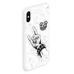 Чехол iPhone XS Max матовый Radiohead и рок символ, цвет: 3D-белый — фото 2