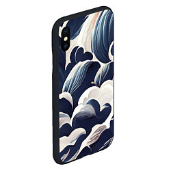 Чехол iPhone XS Max матовый Узоры из облаков, цвет: 3D-черный — фото 2