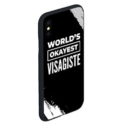 Чехол iPhone XS Max матовый Worlds okayest visagiste - dark, цвет: 3D-черный — фото 2