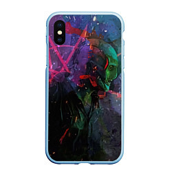 Чехол iPhone XS Max матовый Corey Taylor-Slipknot, цвет: 3D-голубой