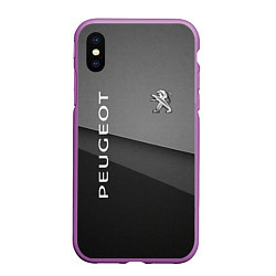 Чехол iPhone XS Max матовый Peugeot - абстракция