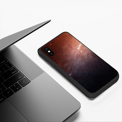 Чехол iPhone XS Max матовый Космос из сердца, цвет: 3D-черный — фото 2